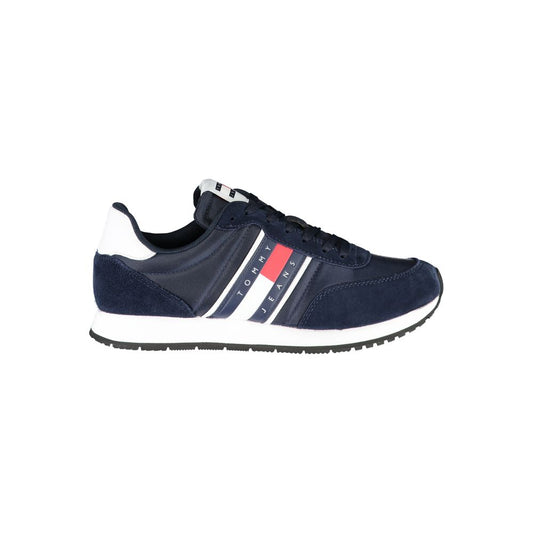 Blue Polyester Men's Sneaker