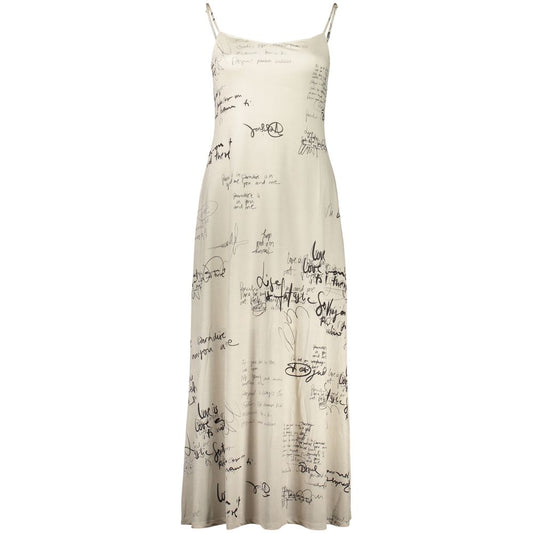 White Polyester Casual Dress