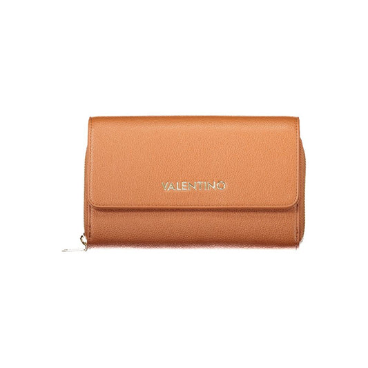 Brown Polyurethane Women's Wallet