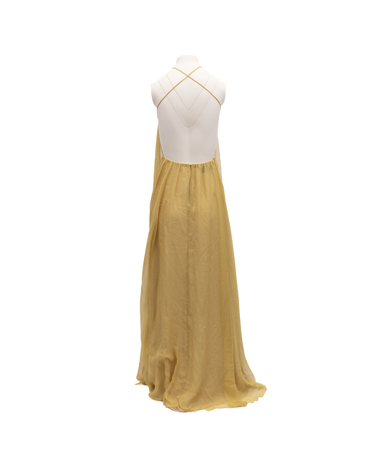 Flowy Open-Back Evening Dress