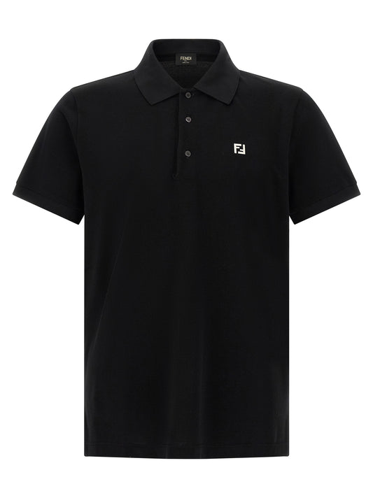 Black Cotton Polo Shirt