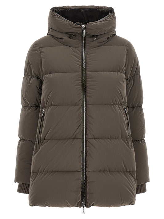 Brown Wool Full-Length Jacket