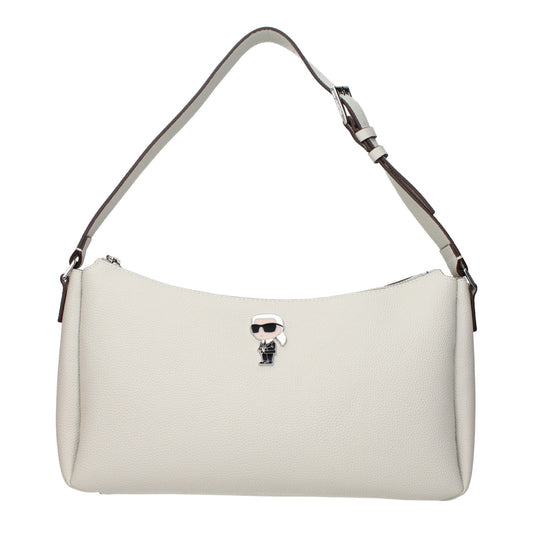 Gray Leather Shoulder Bag