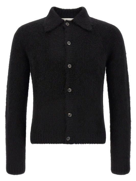 Black Wool Cardigan