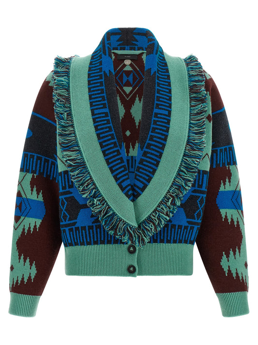 Blue Virgin Wool Cardigan