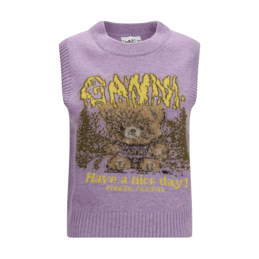 Gray Alpaca Vicugna Pacos Sleeveles Sweater