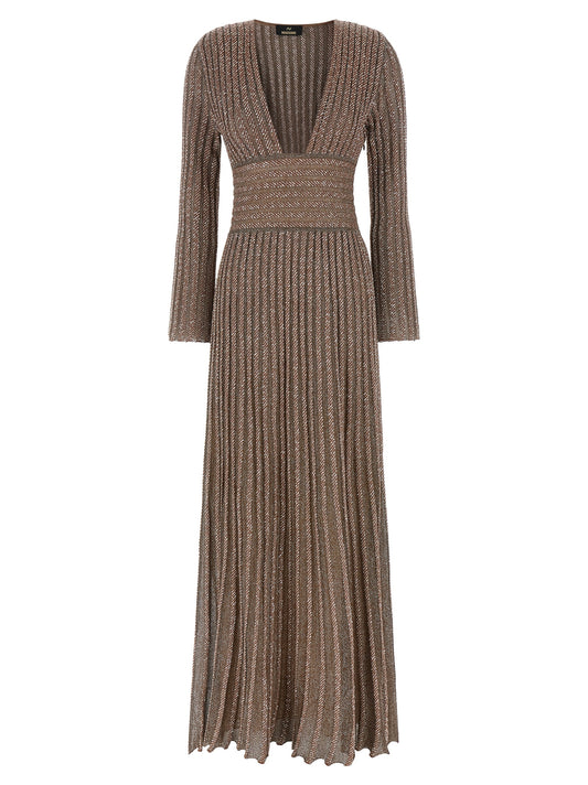 Multicolor Viscose Long Dress