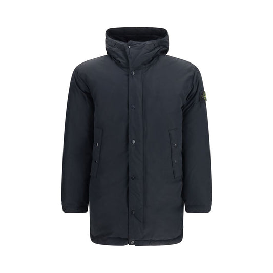 Black Polyester Full-Length Jacket