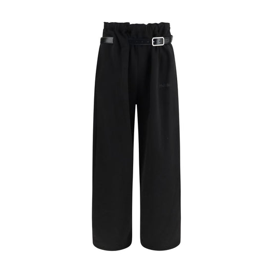 Black Cotton Casual Pants