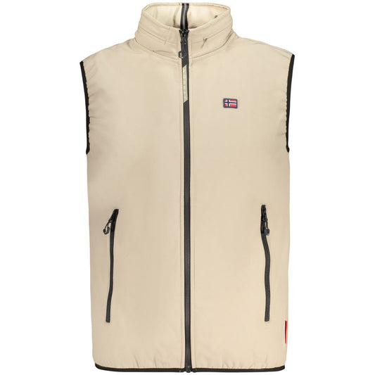 Brown Polyester Men's Vest