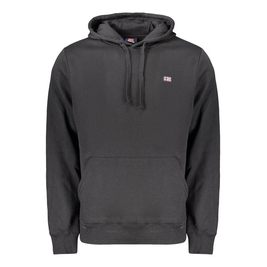 Black Cotton Men's Sweatshirt