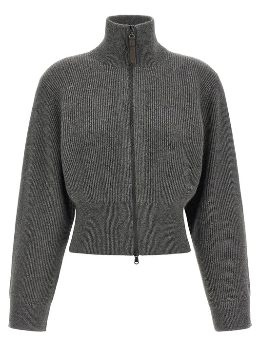 Gray Cashmere Cardigan