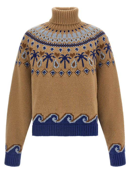Beige Virgin Wool Cardigan