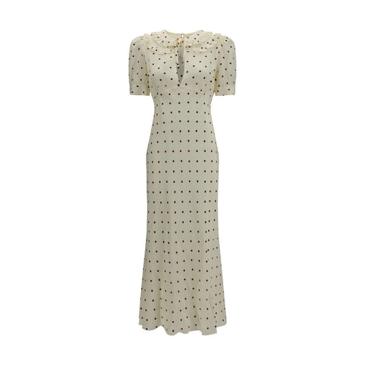 Beige Silk Casual Dress