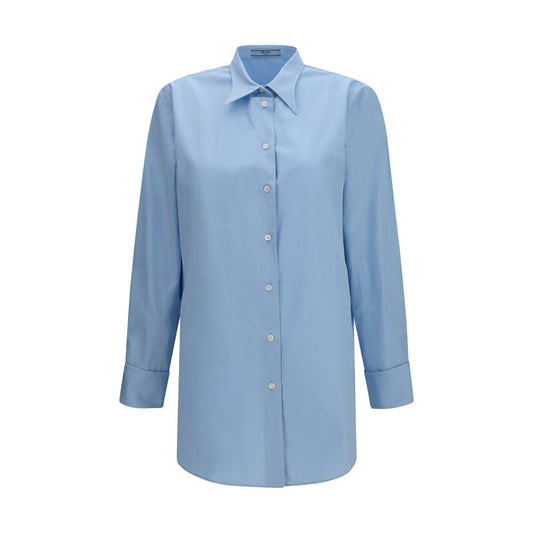 Blue Cotton Dress Shirt