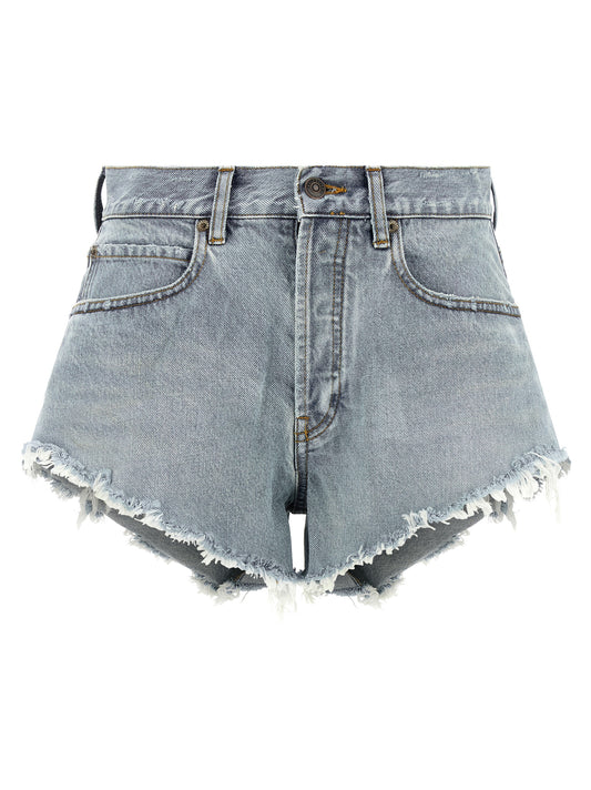 Blue Cotton Bermuda Shorts