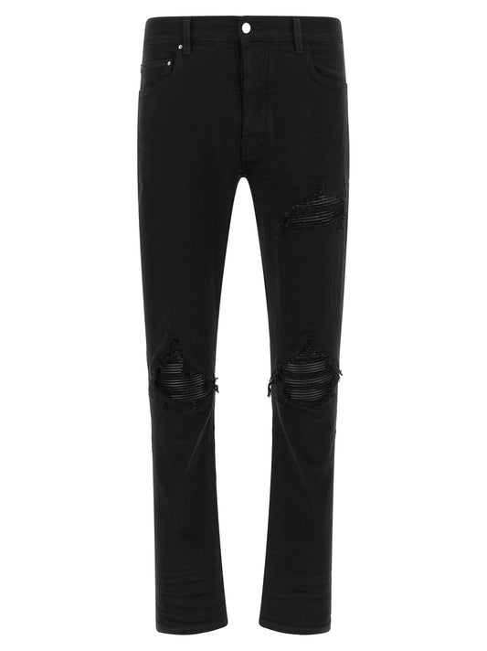 Black Cotton Slim Fit Jeans