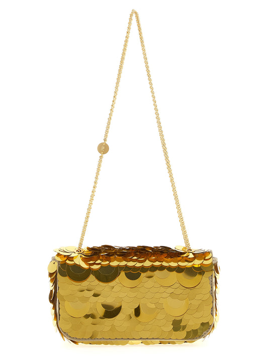Gold Polyester Shoulder Bag