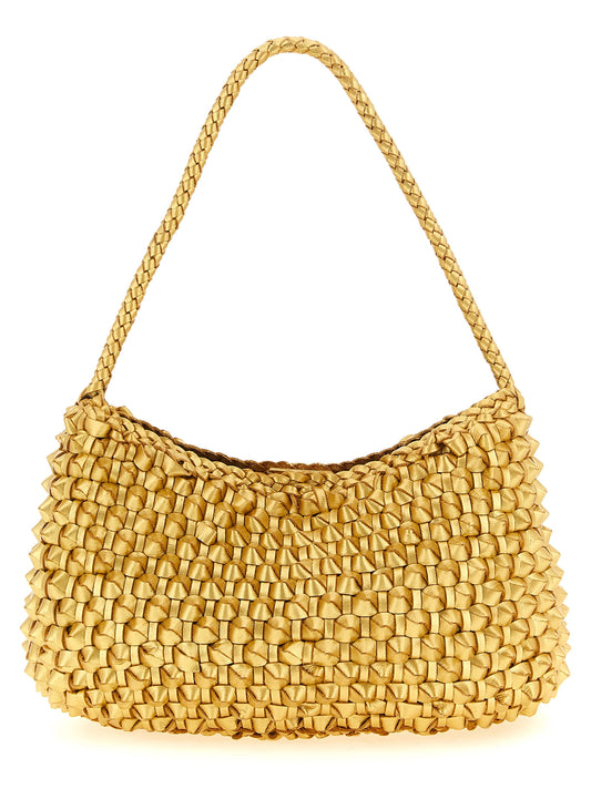 Gold Cowhide Shoulder Bag