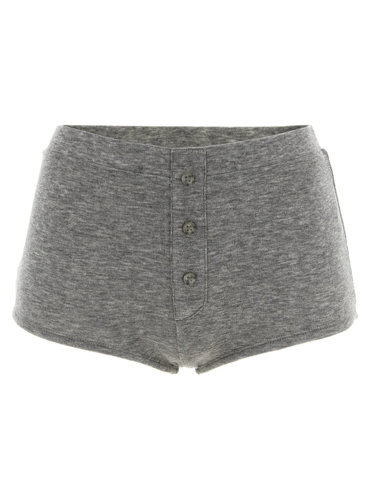 Gray Tencel Bermuda Shorts