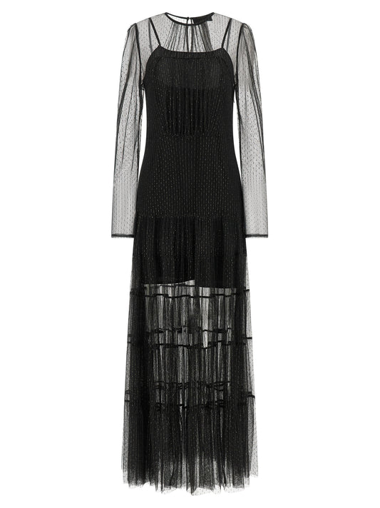 Black Polyamide Long Dress