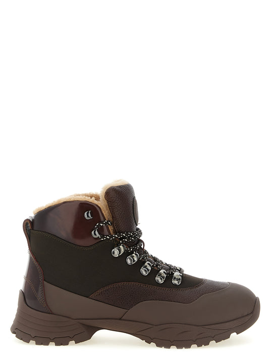 Brown Polyamide Ankle Boots