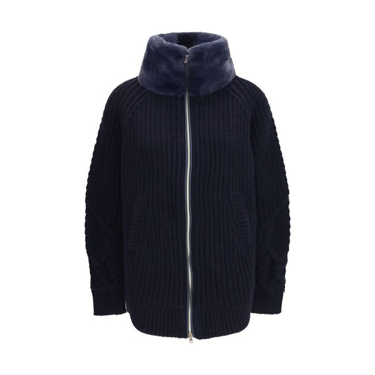 Blue Wool Oves Aries Full-Length Jacket
