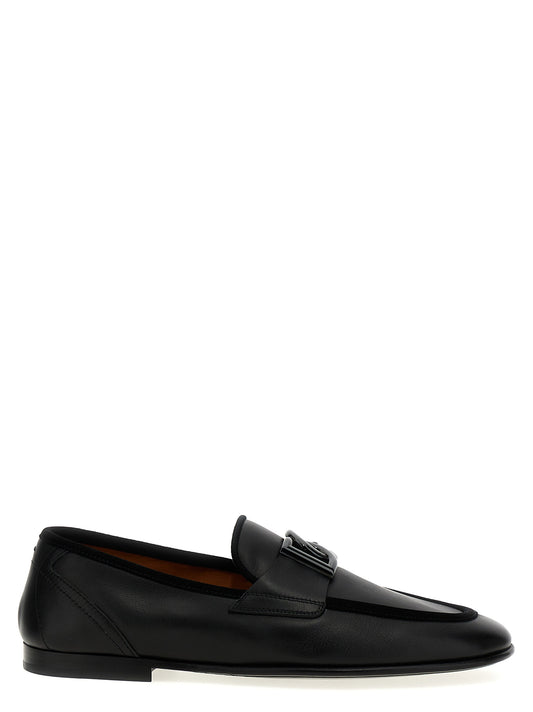 Black Calfskin Slip-On Loafers