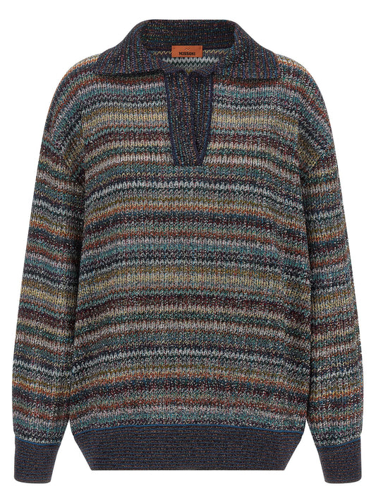 Multicolor Viscose Polo Shirt