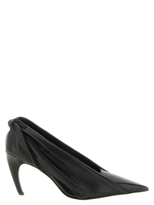 Black Calfskin High Heel Pumps