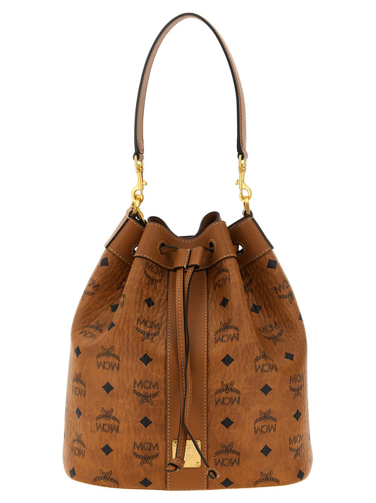 Brown Polyethylene Shoulder Bag