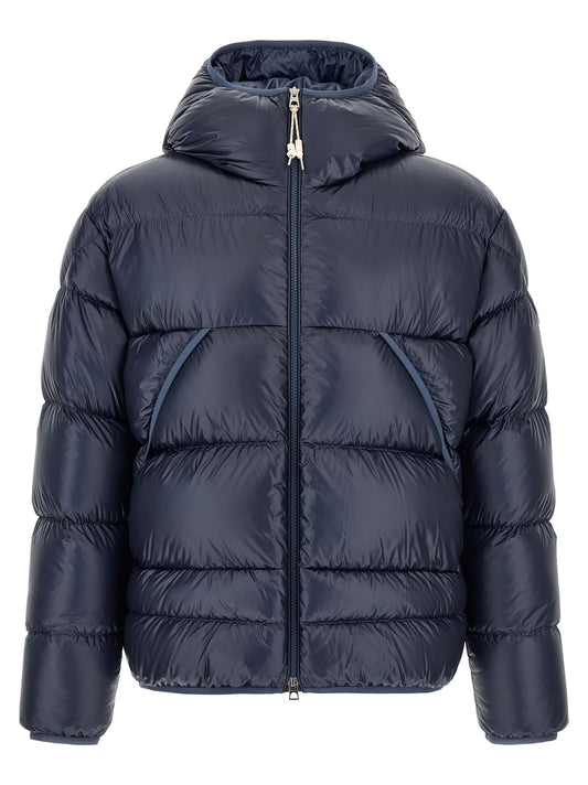 Blue Polyamide Full-Length Jacket