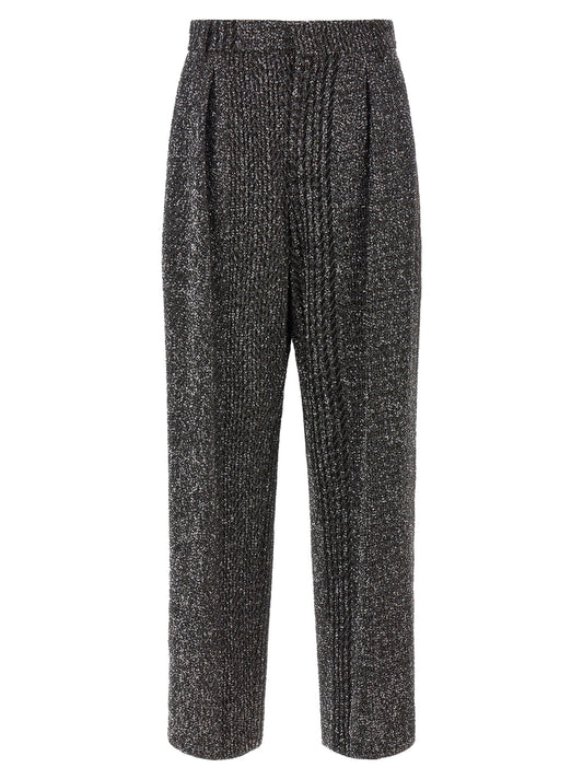 Black Polyamide Casual Pants