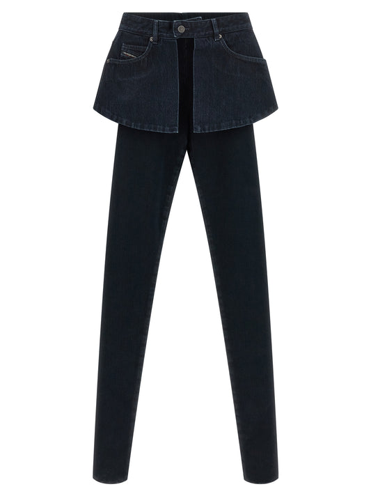 Blue Cotton Skinny Jeans