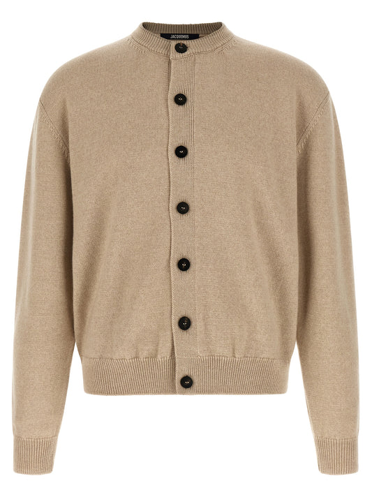 Beige Merino Wool Cardigan