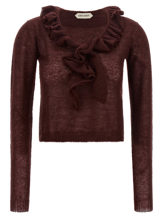 Bordeaux Polyamide Cardigan