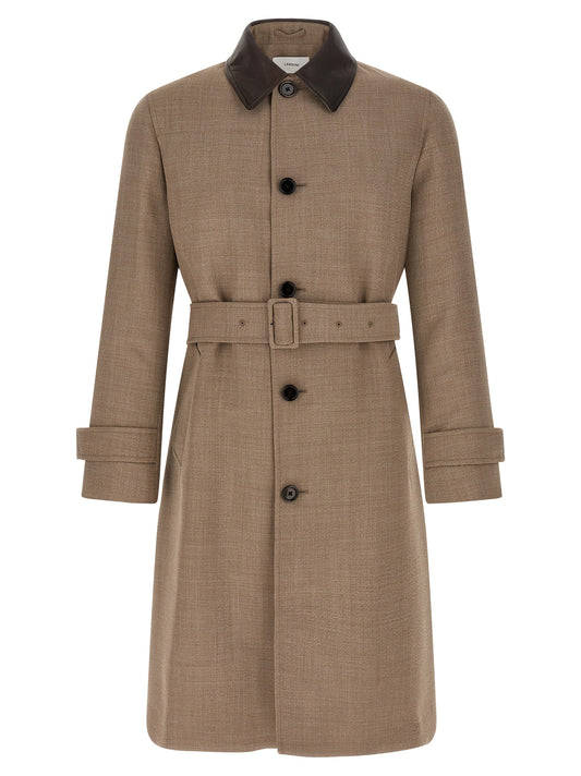 Beige Virgin Wool Coat