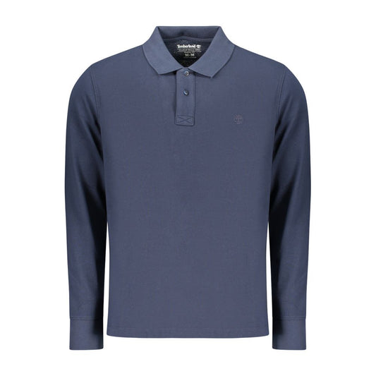 Blue Cotton Men's Polo Shirt
