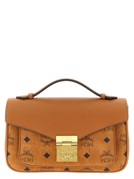 Brown Polyethylene Crossbody Bag