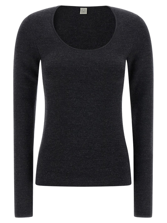 Gray Viscose Cardigan