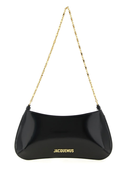 Black Calfskin Shoulder Bag