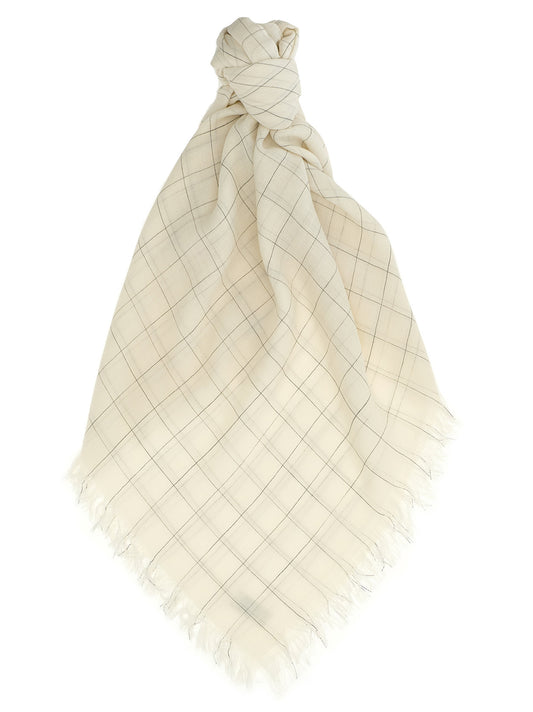 White Wool Foulard