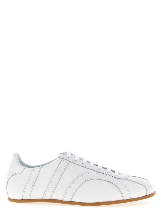 White Recycled Cotton Low Top Sneakers
