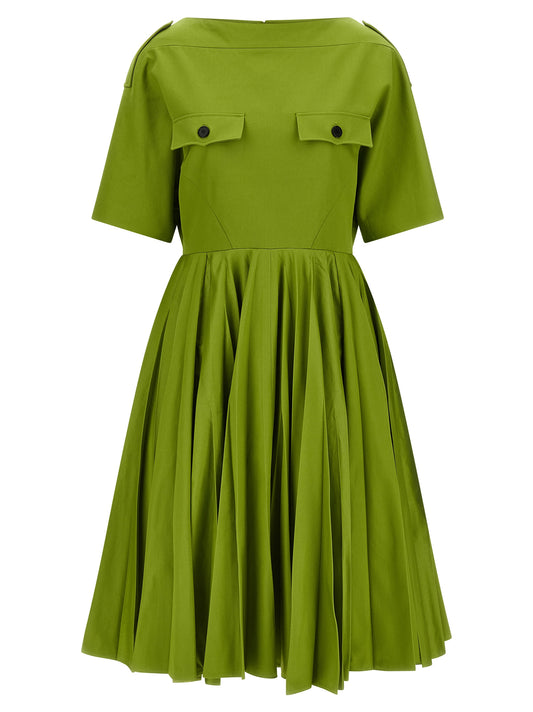 Bicolor Cotton Casual Dress