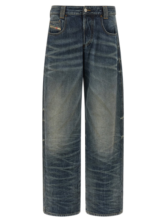 Blue Cotton Relaxed Fit Jeans