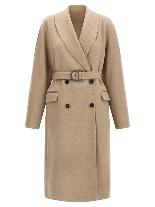 Beige Virgin Wool Coat