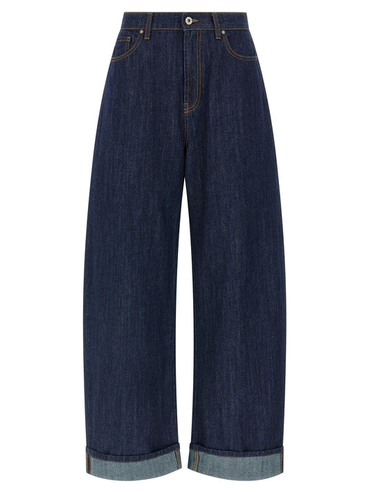 Blue Cotton Relaxed Fit Jeans