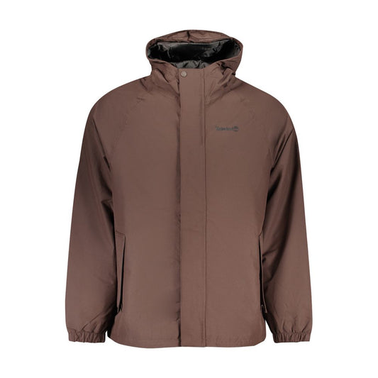 Brown Polyester Men's Jacket