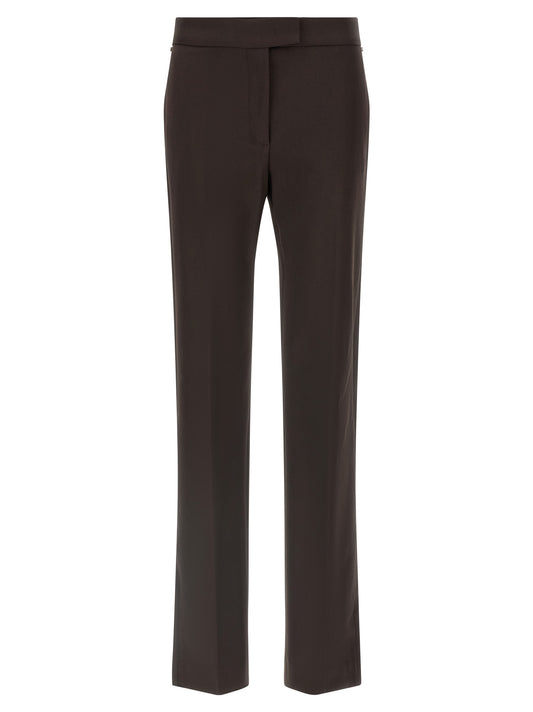 Brown Virgin Wool Dress Pants