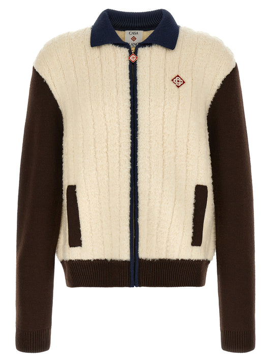 Multicolor Wool Full-Length Jacket